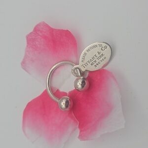 TIFFANY&CO. Silver 925 Return to Tiffany Oval Tag Key Ring (VERY GOOD)✨️🖤✨️